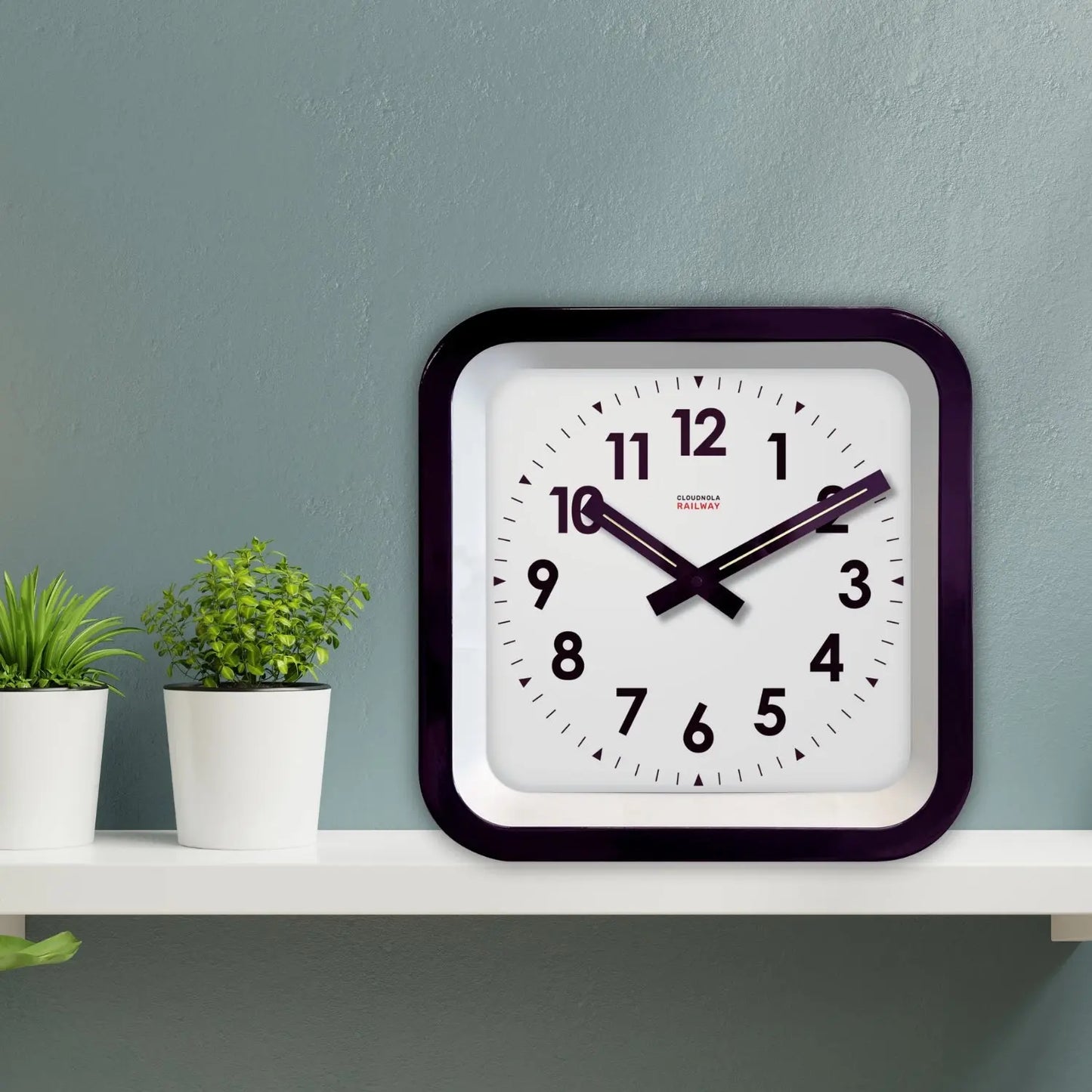 Big Railway Black Indoor/Outdoor Clock Cloudnola
