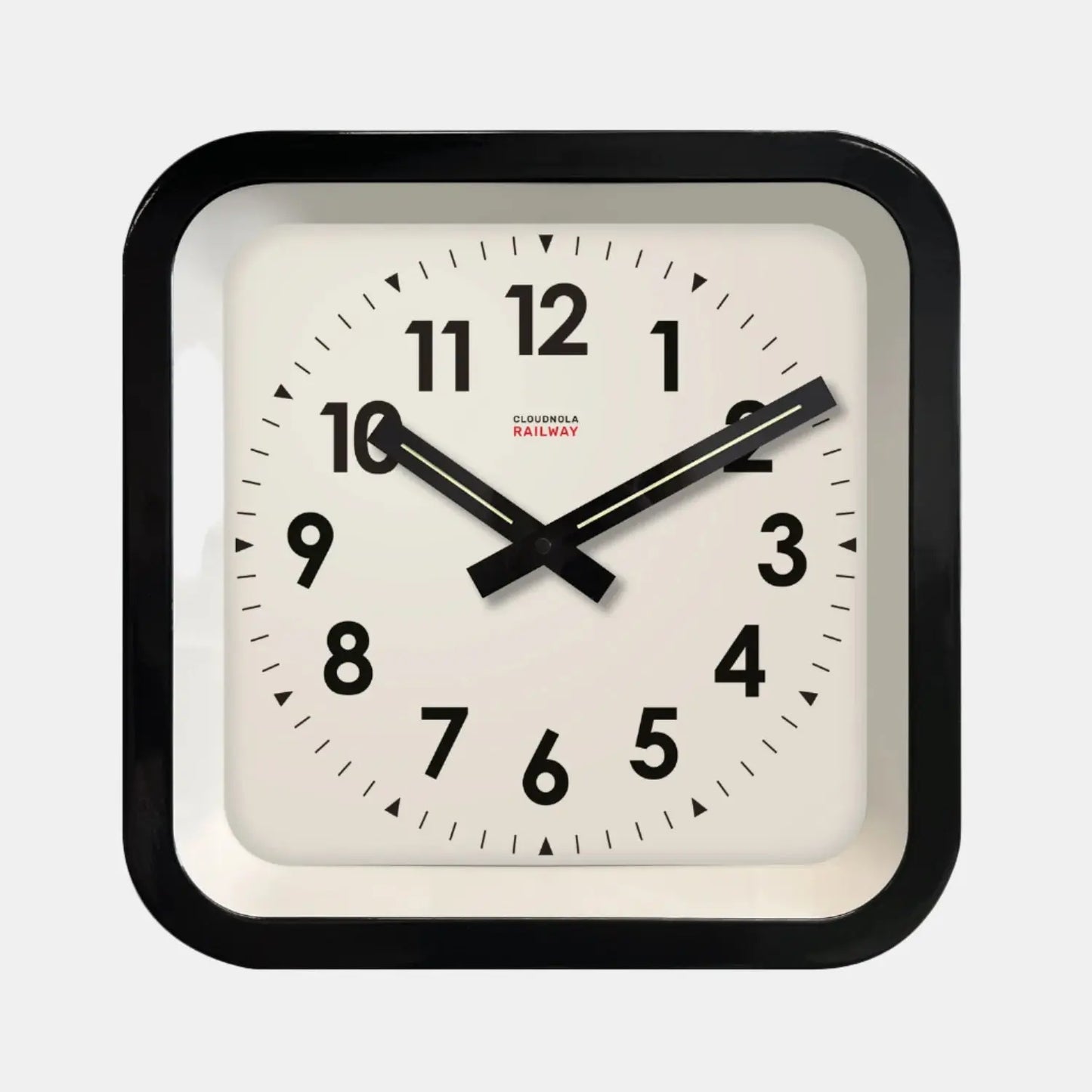 Big Railway Black Indoor/Outdoor Clock Cloudnola