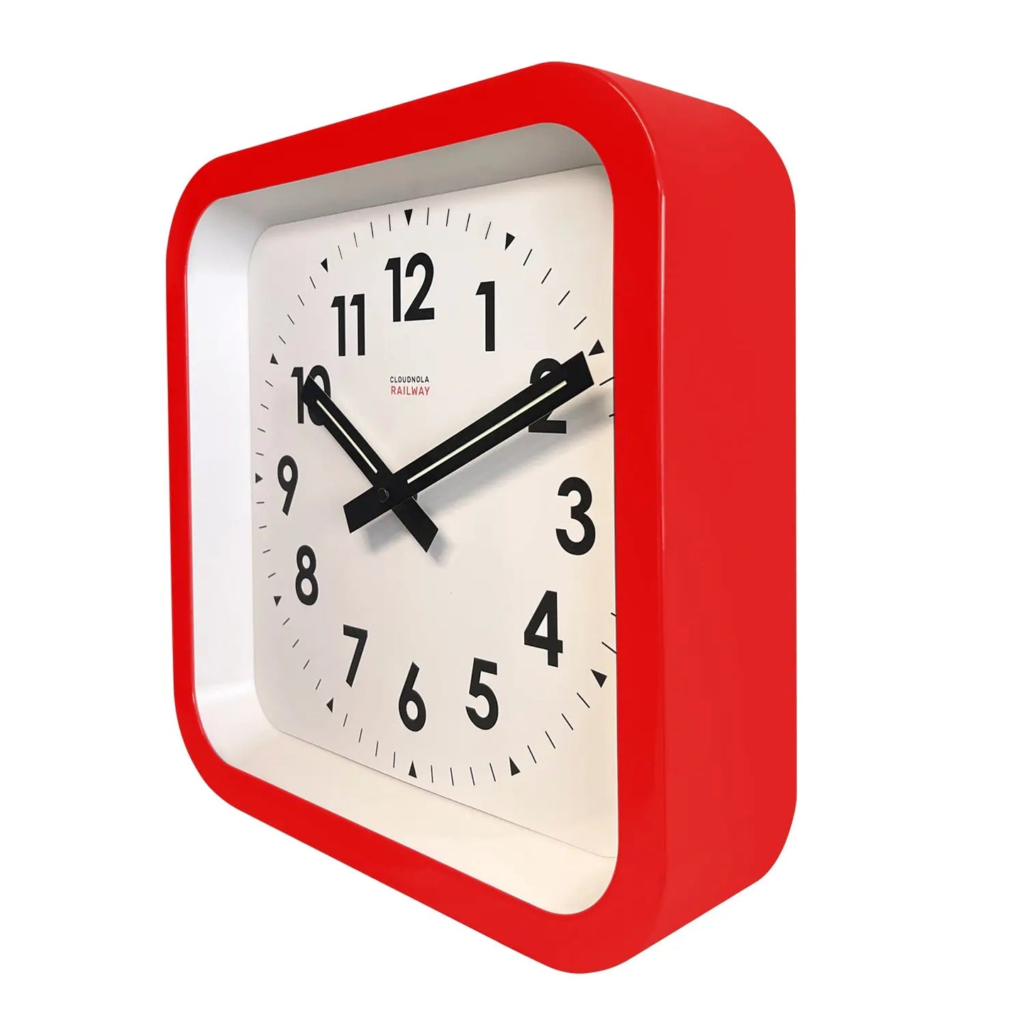 Big Railway Red Indoor/Outdoor Clock Cloudnola