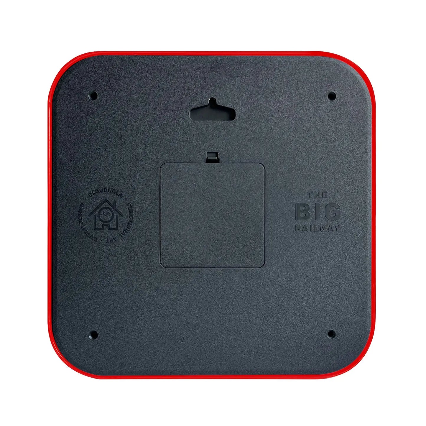 Big Railway Red Indoor/Outdoor Clock Cloudnola