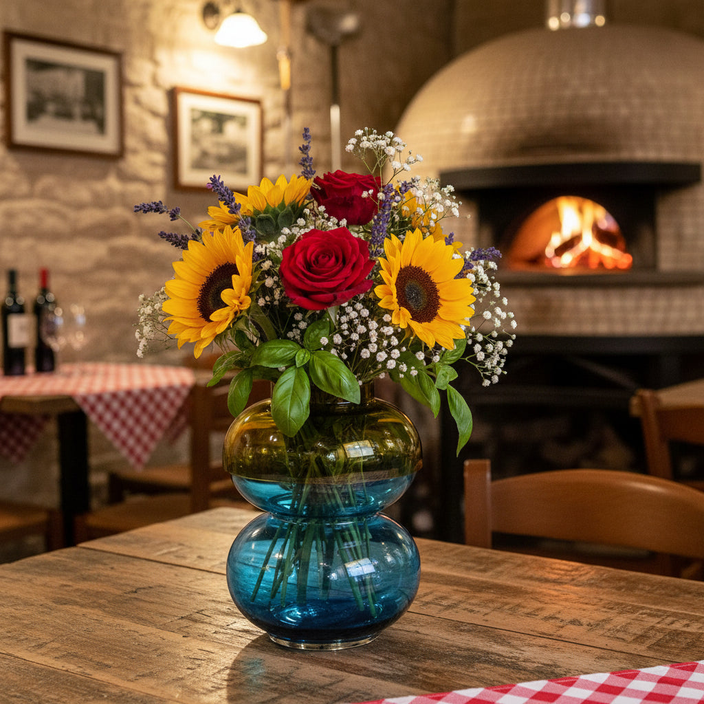 Bubble Large Yellow & Blue - Vase Cloudnola