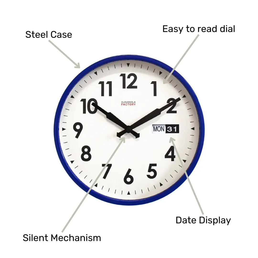 Calendar Blue - Clock Cloudnola