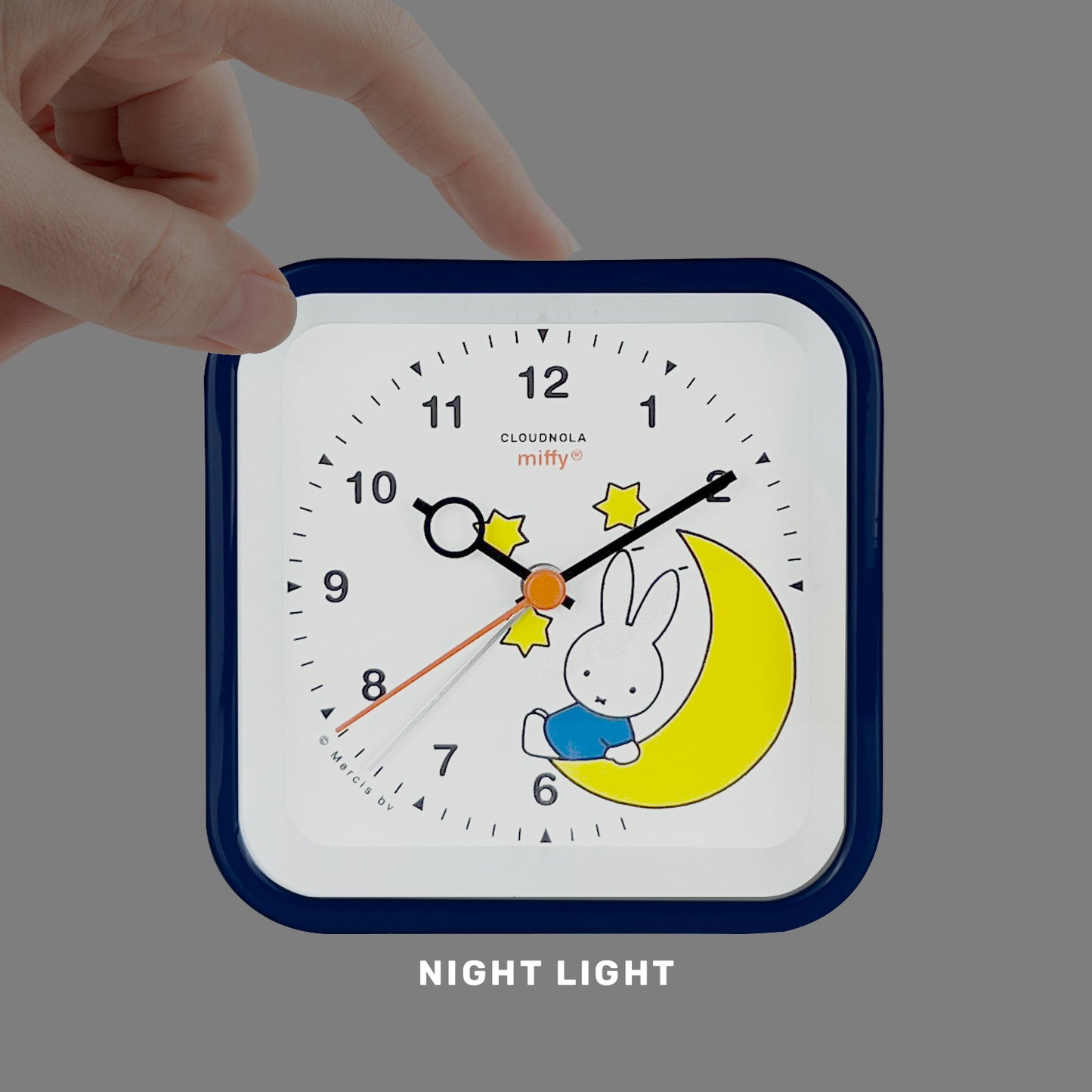 Miffy Blue Alarm Clock - Nijntje Collaboration - Analog - LED Illumination - Snooze Feature