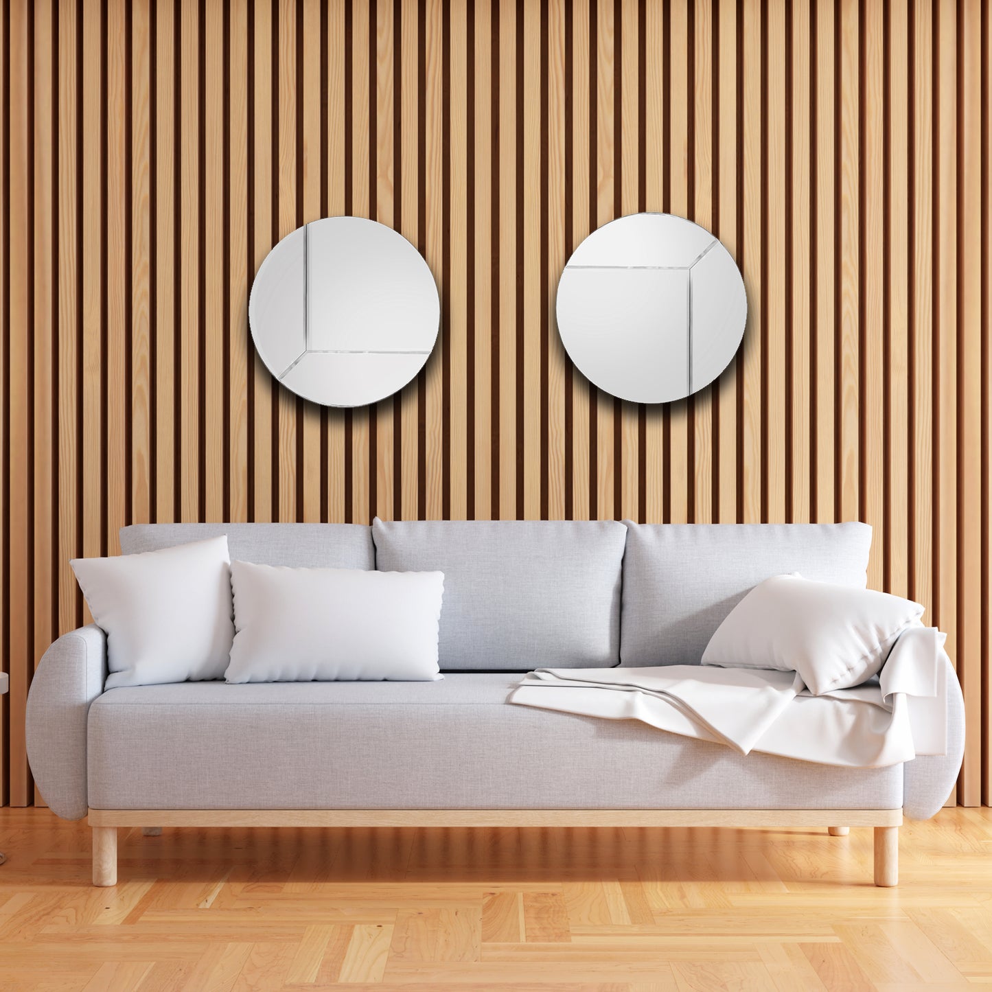 Mosaic Round - Mirror -40 cm (15.7 inches) - Beveled Mirror - Artistic Wall Decor
