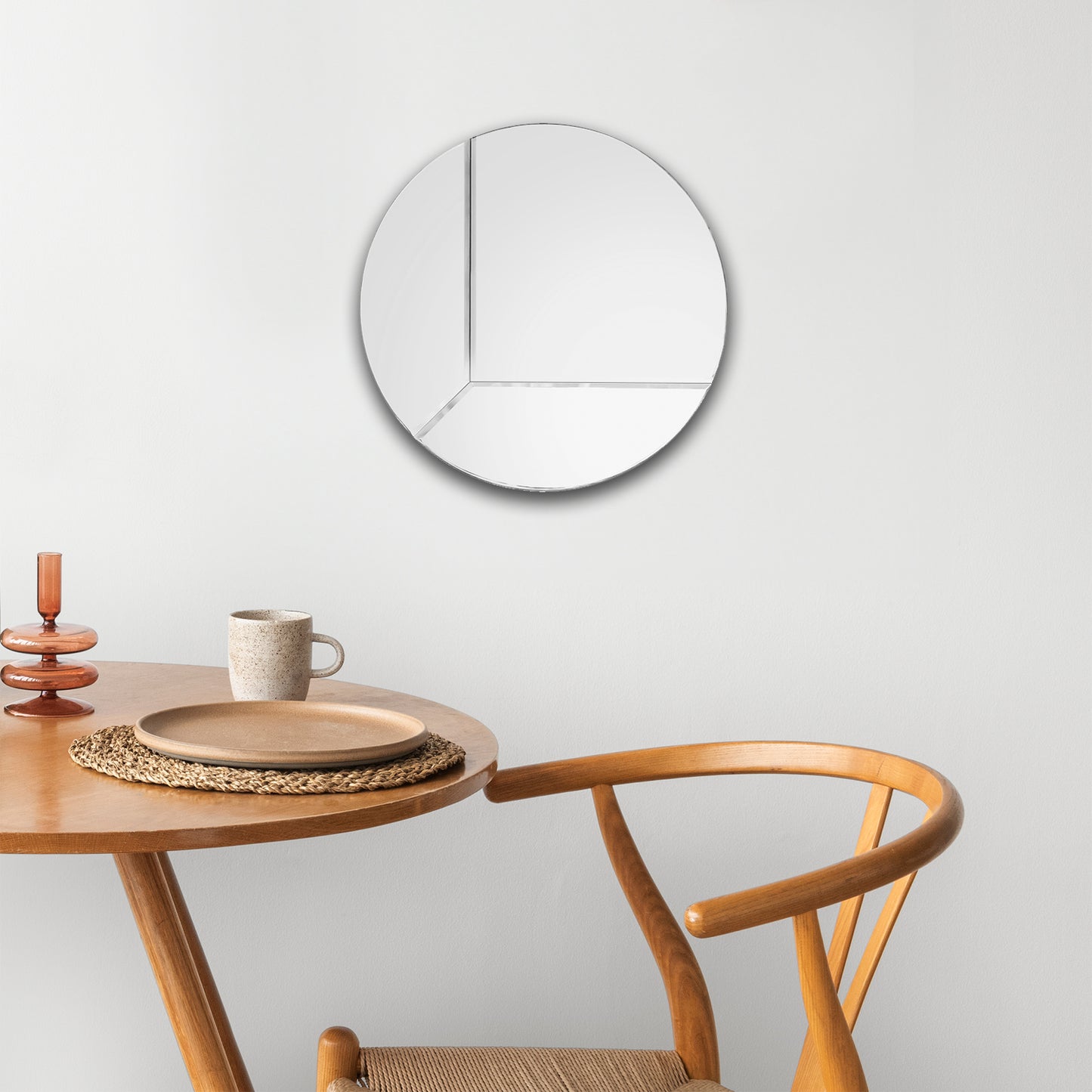 Mosaic Round - Mirror -40 cm (15.7 inches) - Beveled Mirror - Artistic Wall Decor