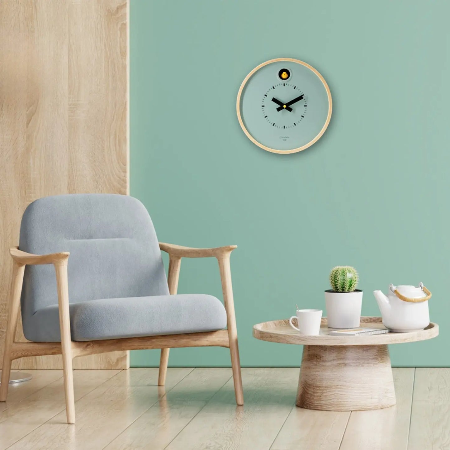 Cuckoo Clock Dot – Sage Green with Stand | Cloudnola Cloudnola