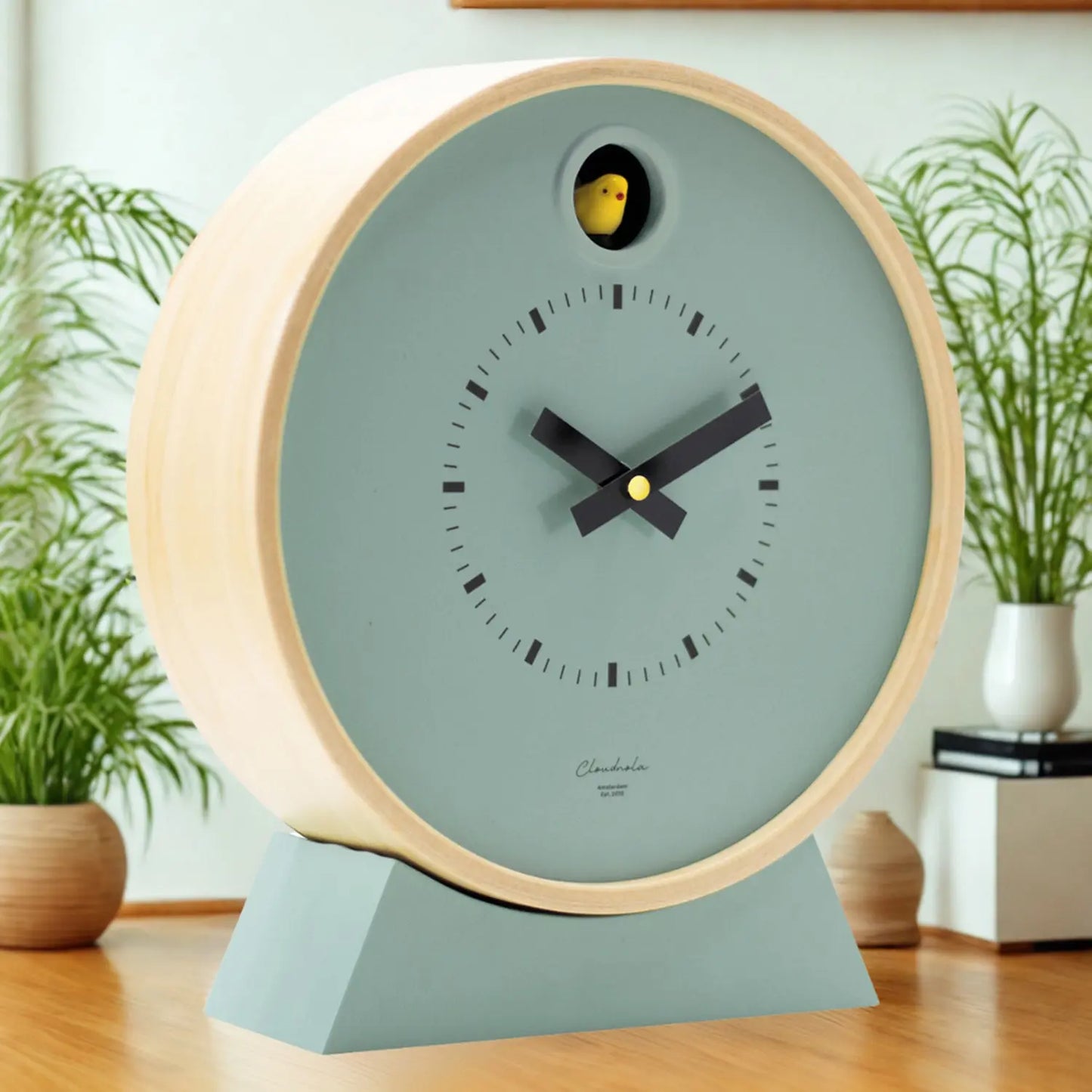 Cuckoo Clock Dot – Sage Green with Stand | Cloudnola Cloudnola