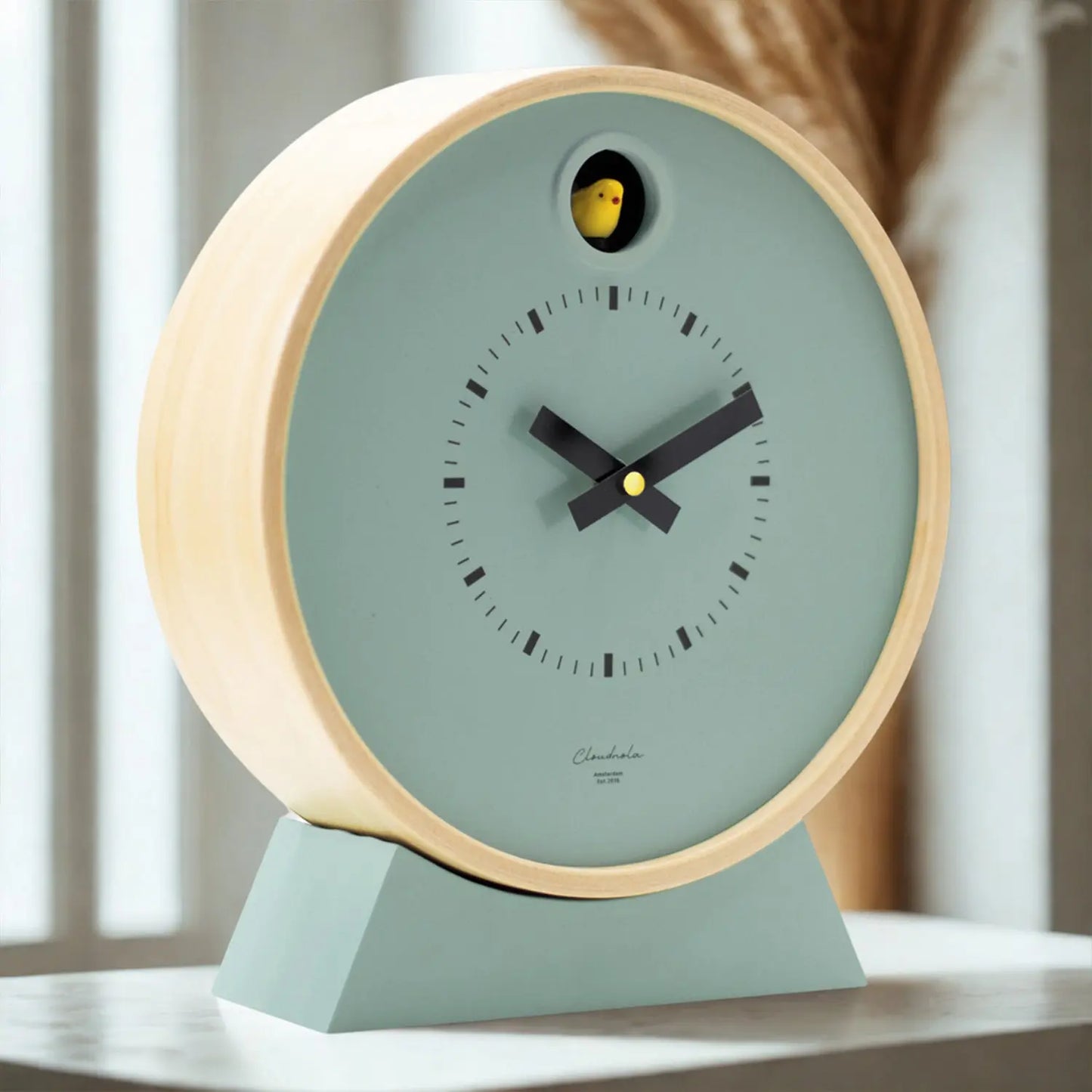 Cuckoo Clock Dot – Sage Green with Stand | Cloudnola Cloudnola