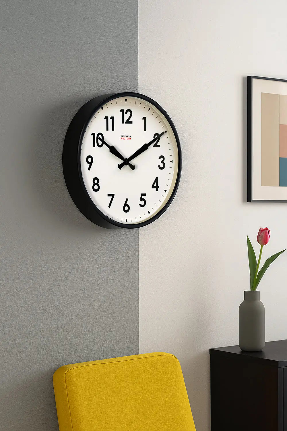 Factory Black XL Clock Cloudnola