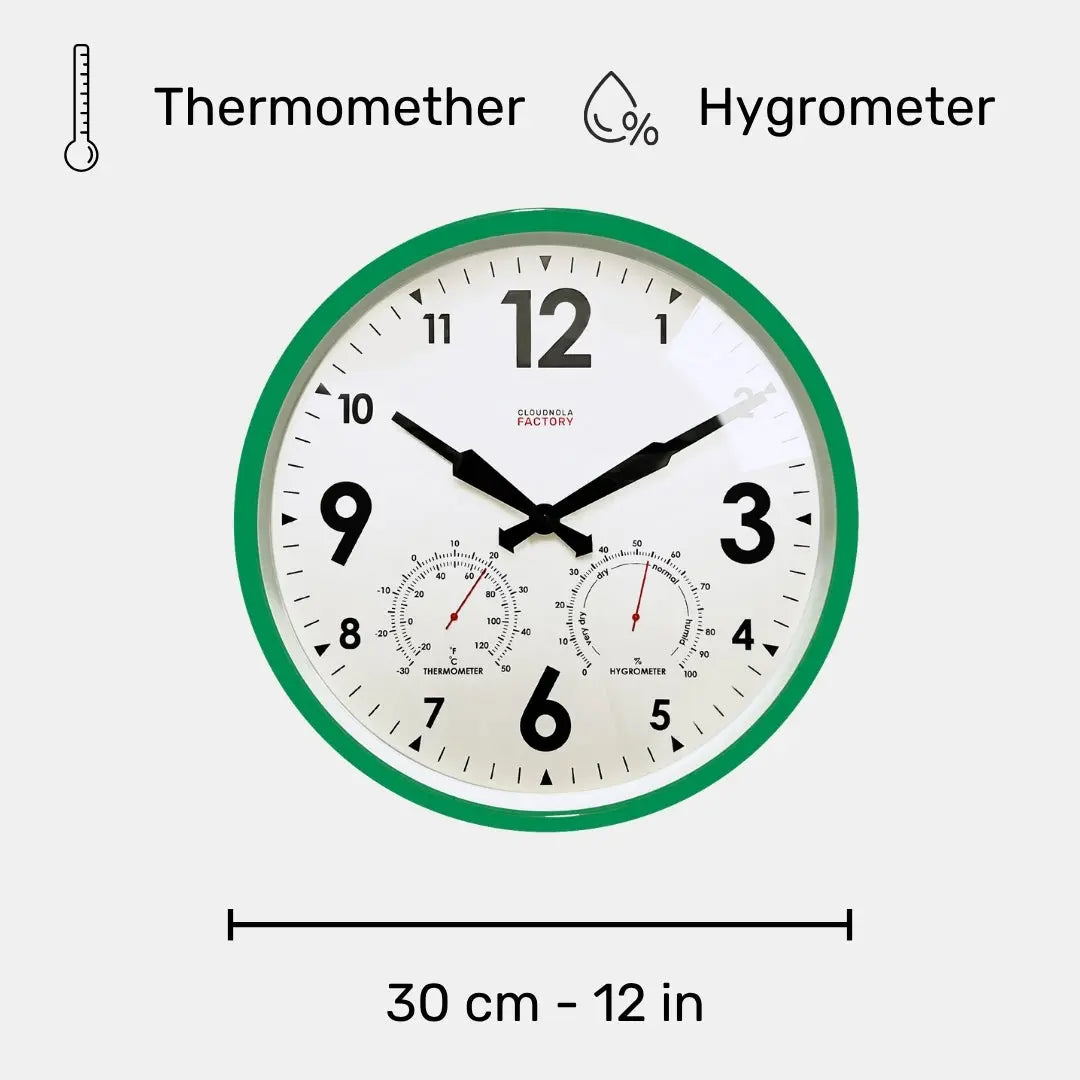 Factory Outdoor Green – Outdoor Clock | Cloudnola Cloudnola
