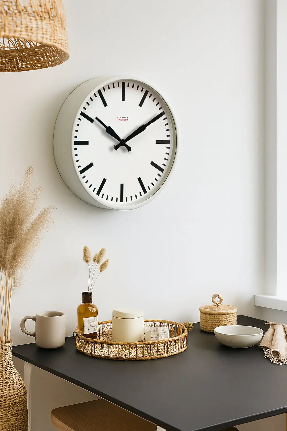 Factory White XL Clock Cloudnola
