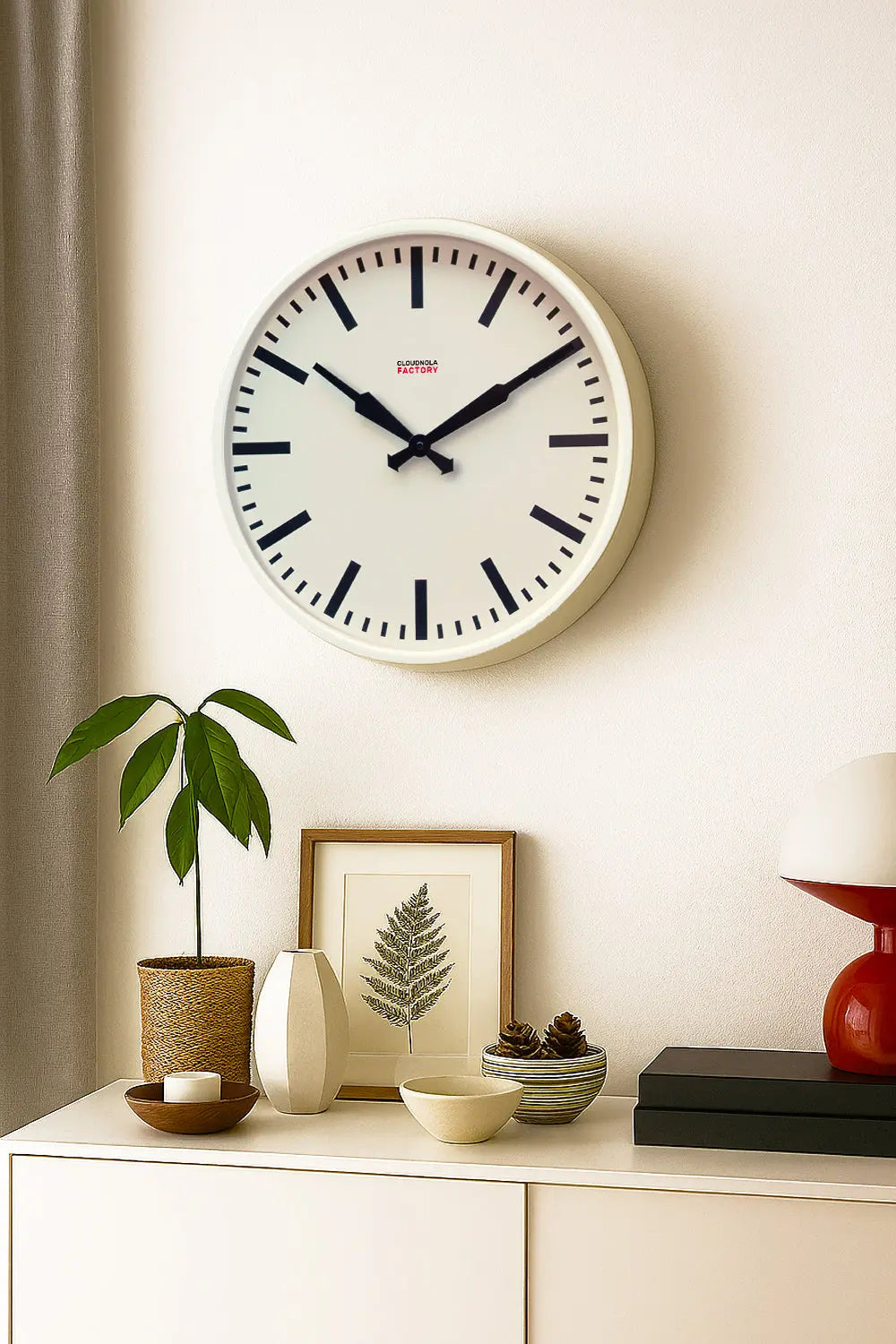Factory White XL Clock Cloudnola
