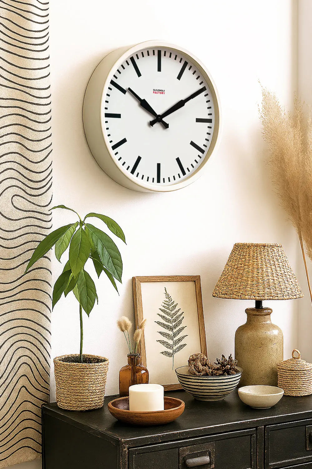 Factory White XL Clock Cloudnola