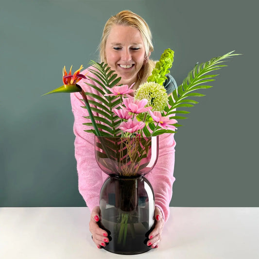 Flip Large Gray & Pink - Vase Cloudnola