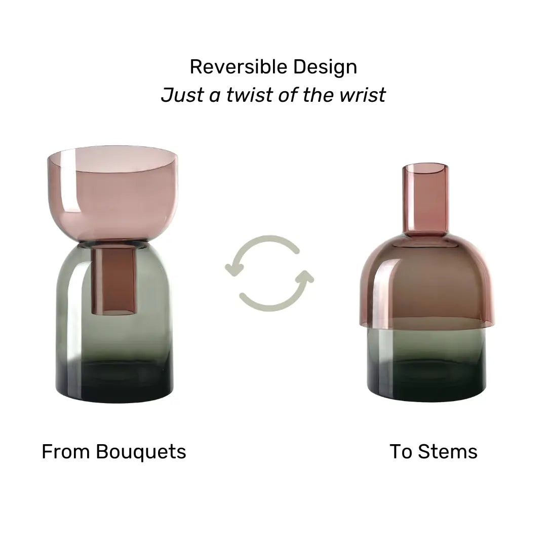 Flip Large Gray & Pink - Vase Cloudnola