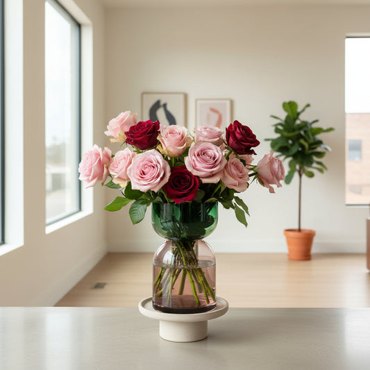 Flip Med Green & Pink - Vase Cloudnola