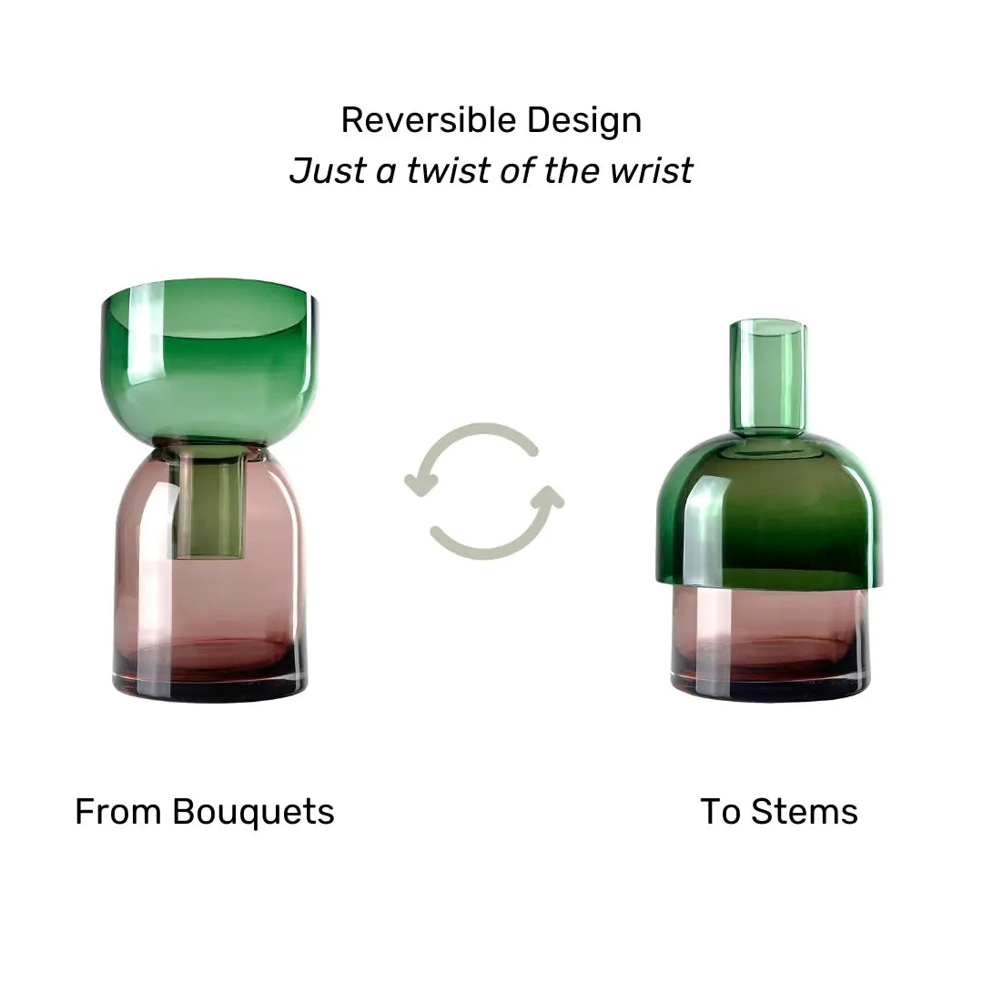 Flip Med Green & Pink - Vase Cloudnola
