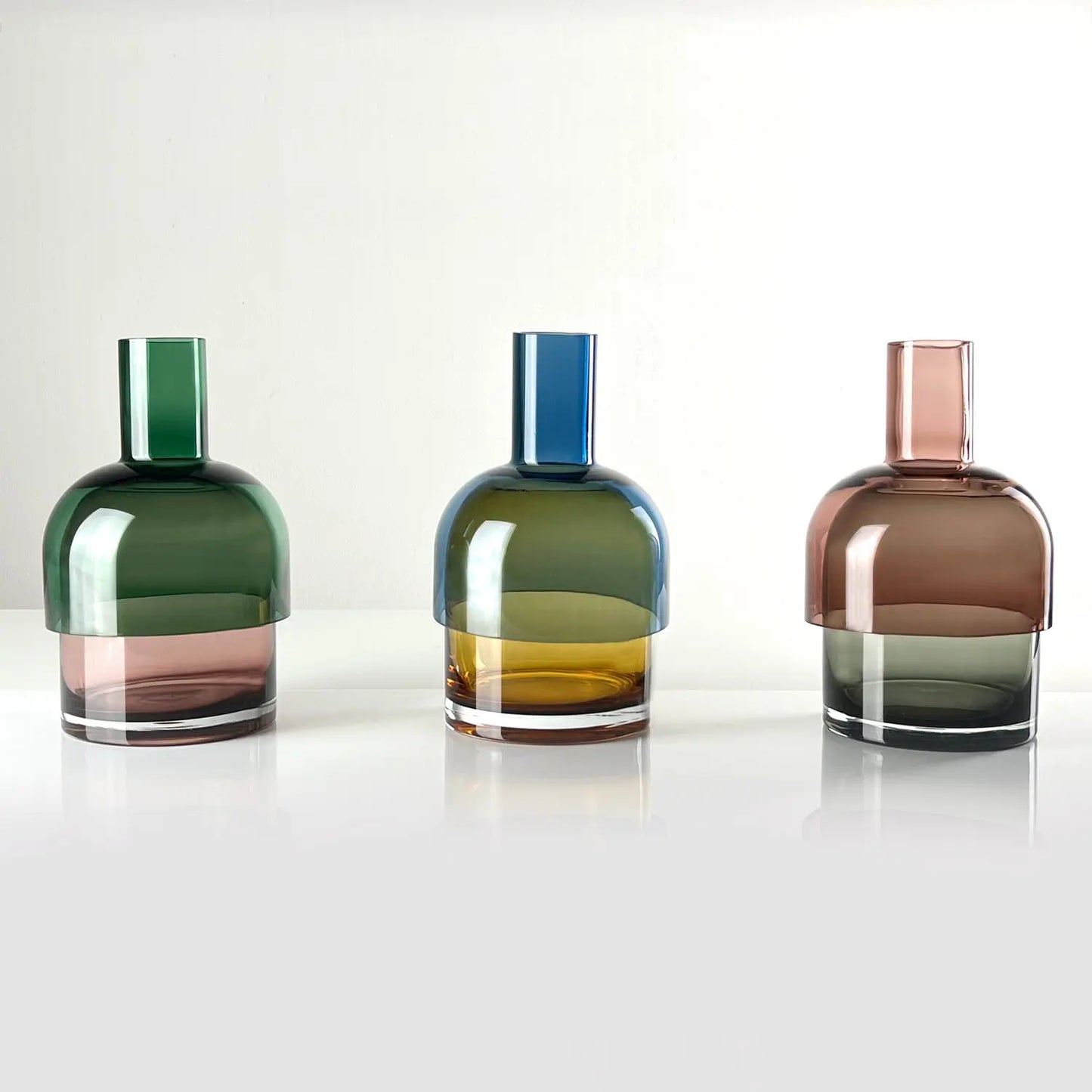 Flip Vase Set 3 – Reversible & Interchangeable Glass Vases - Vases Cloudnola