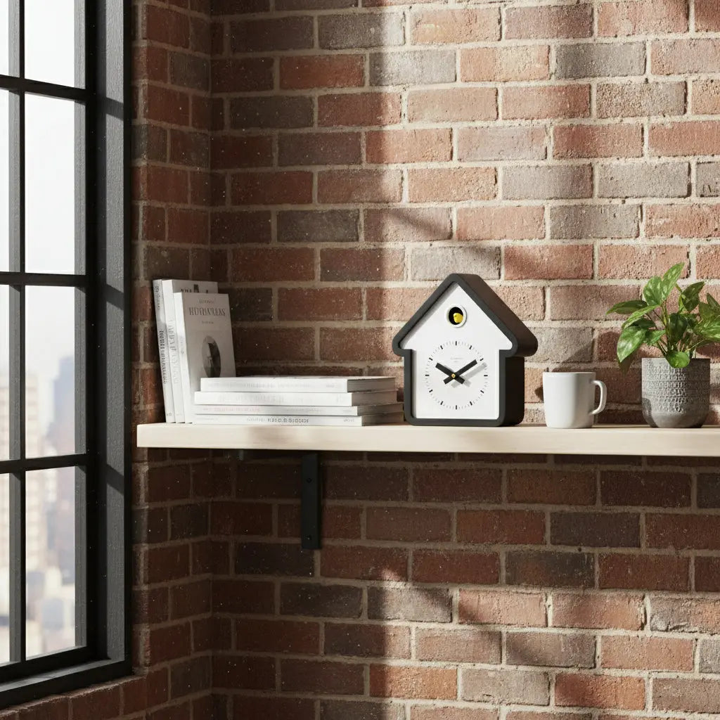 House White Modern Cuckoo Clock for Wall or Shelf | Cloudnola