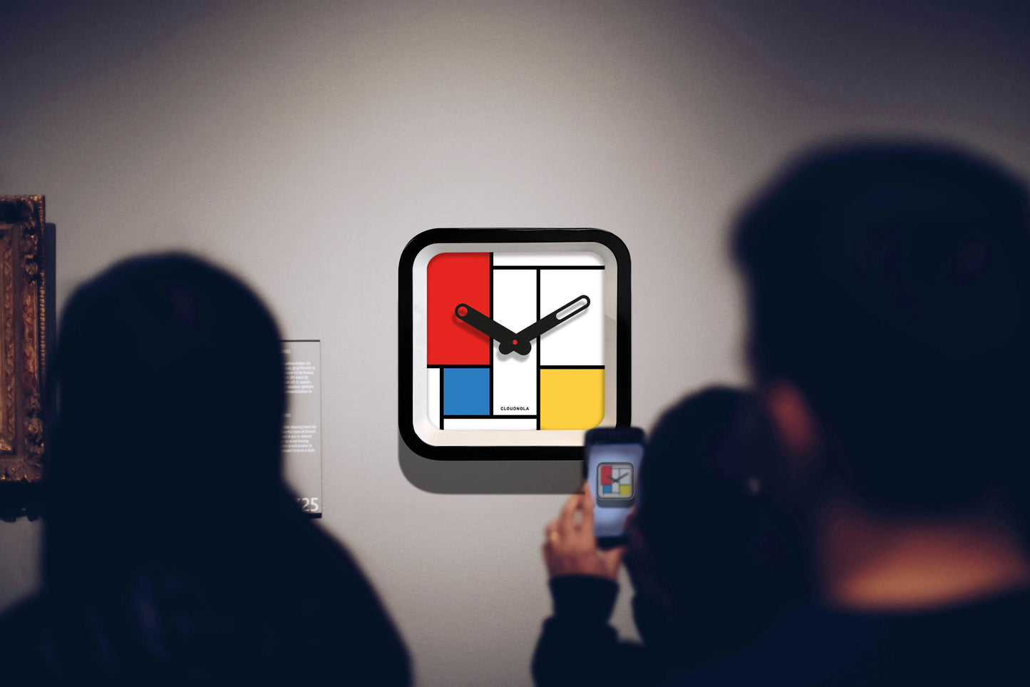 Mondrian Indoor/Outdoor Clock Cloudnola