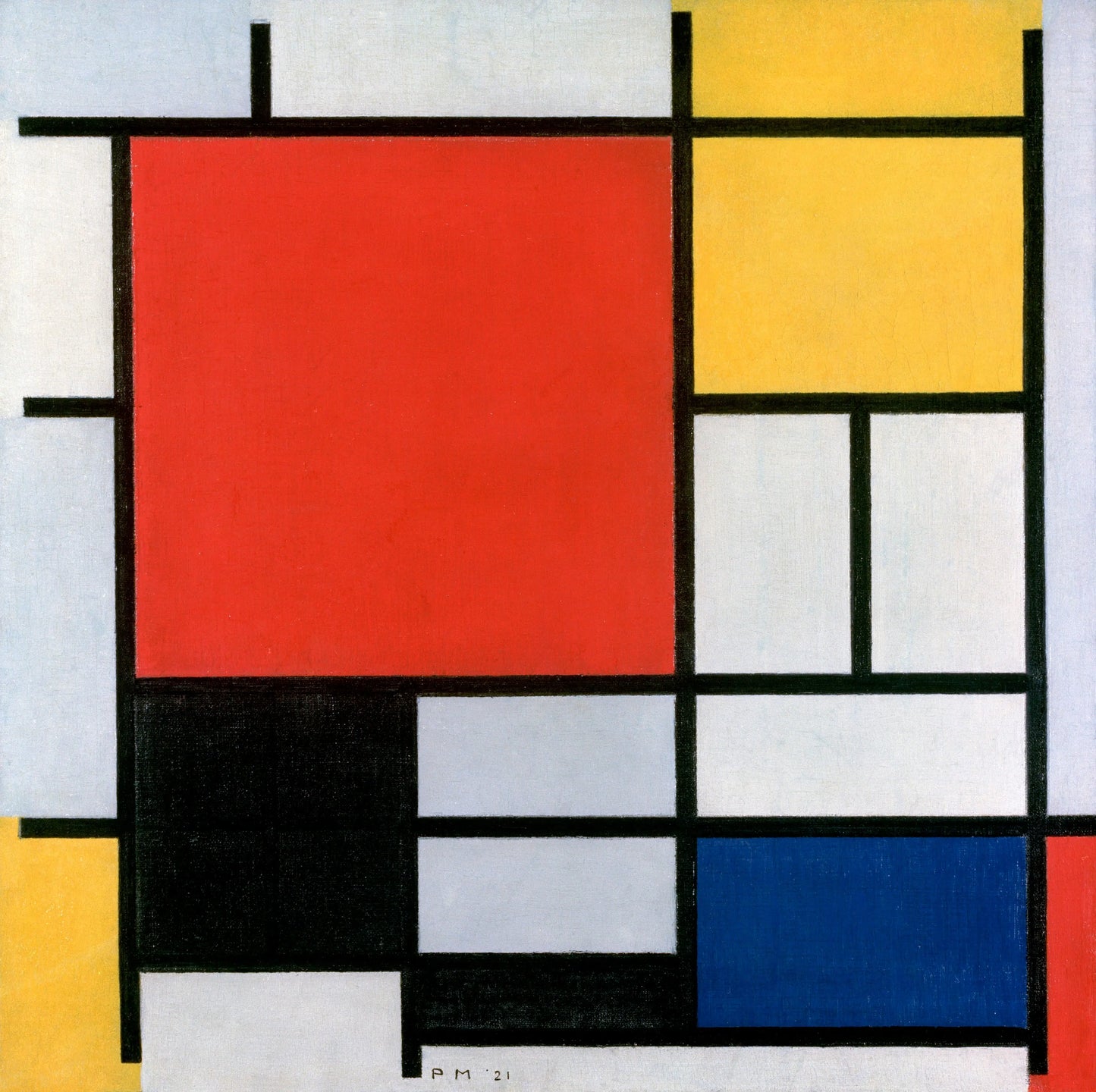 Mondrian Indoor/Outdoor Clock Cloudnola