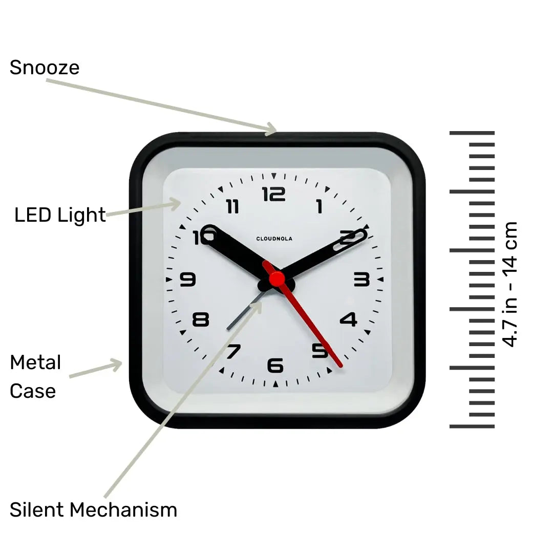 Railway Black - Alarm Clock Cloudnola