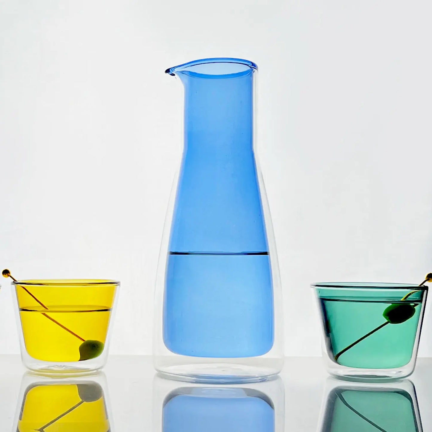 Rocks Carafe Blue – Double-Wall - (1000ml) - Carafe Cloudnola