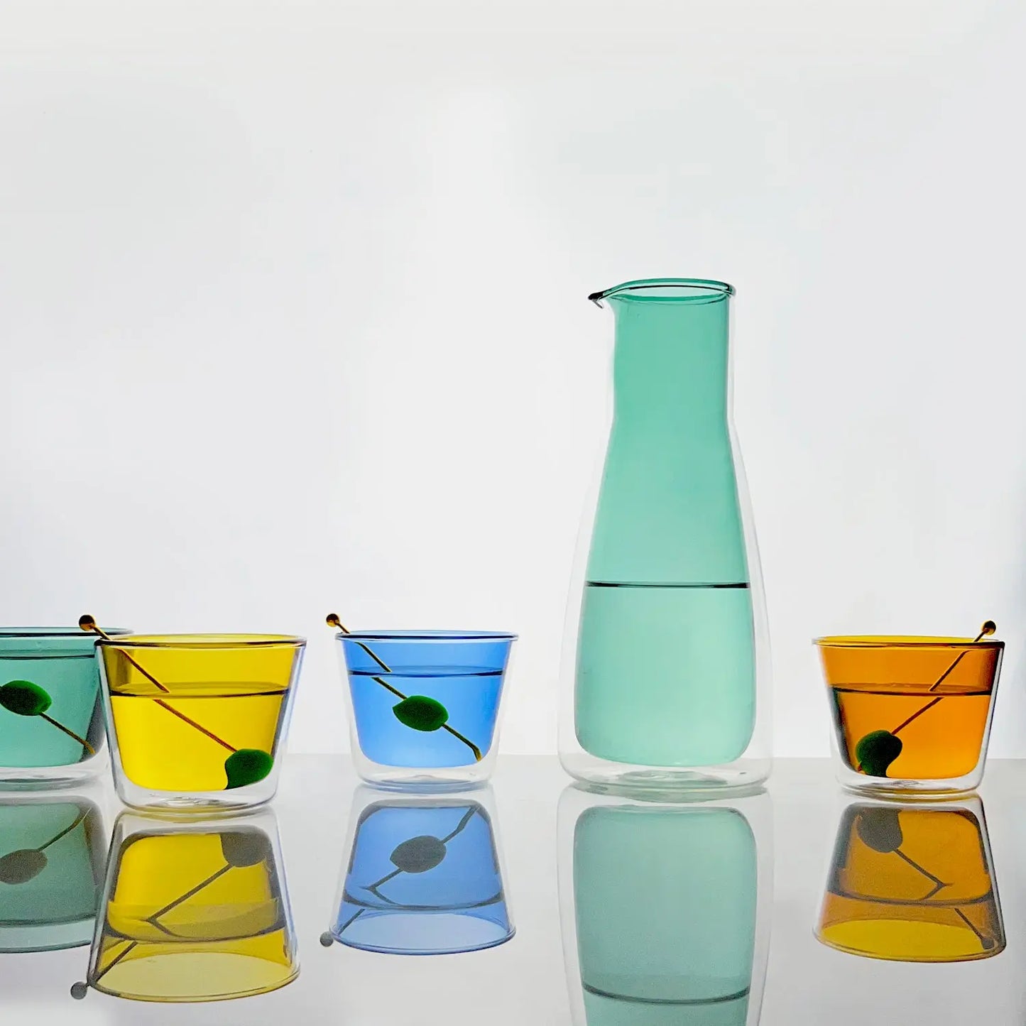Rocks Carafe Green – Double-Wall - (1000ml) - Carafe Cloudnola