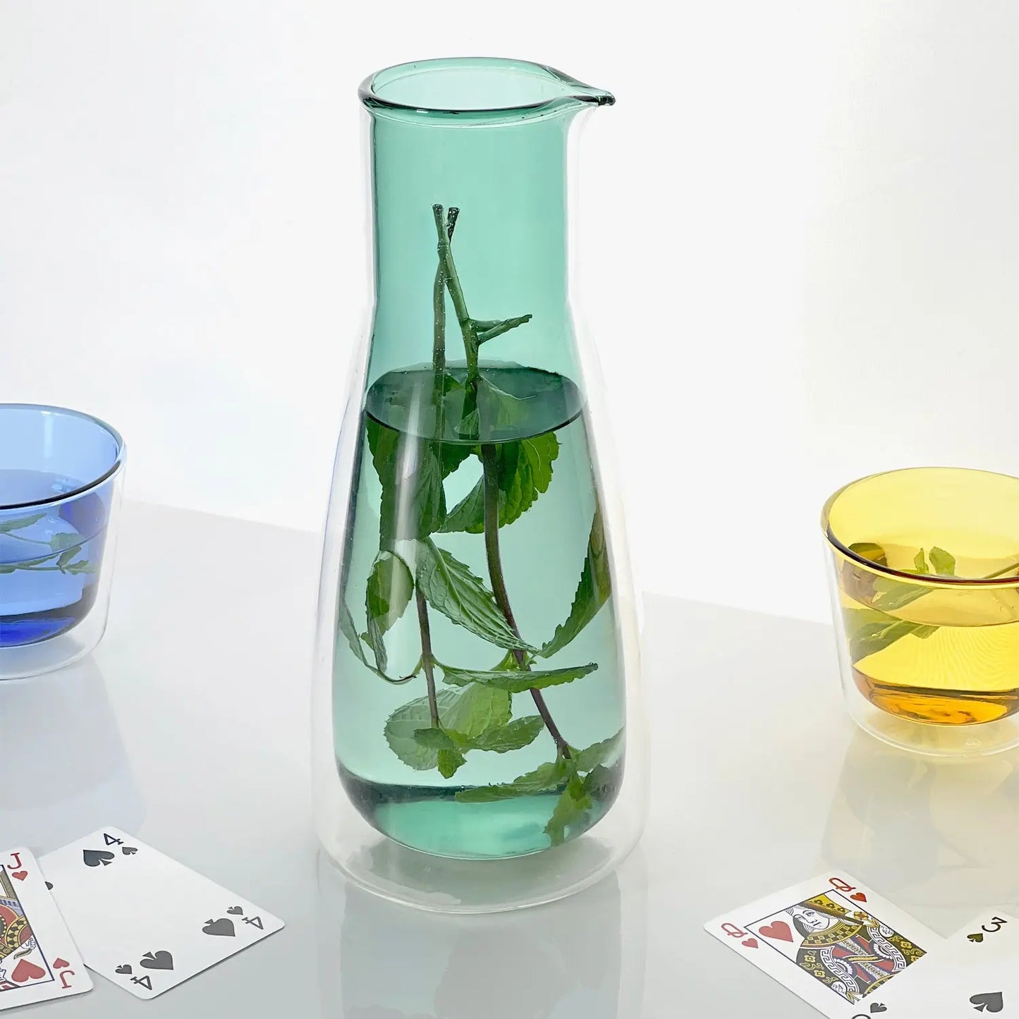 Rocks Carafe Green – Double-Wall - (1000ml) - Carafe Cloudnola