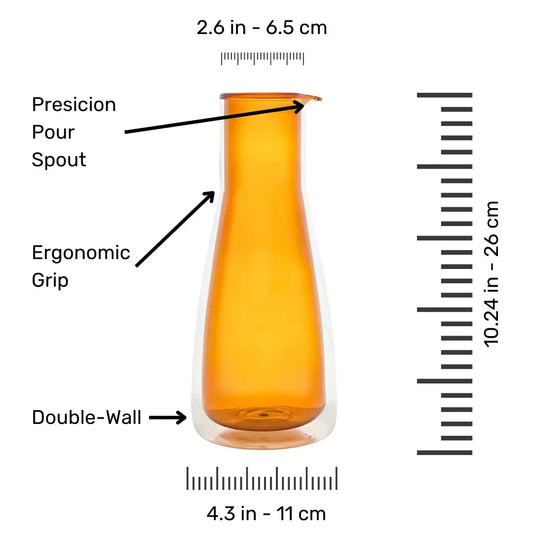 Rocks Carafe Orange – Double-Wall - (1000ml) - Carafe Cloudnola