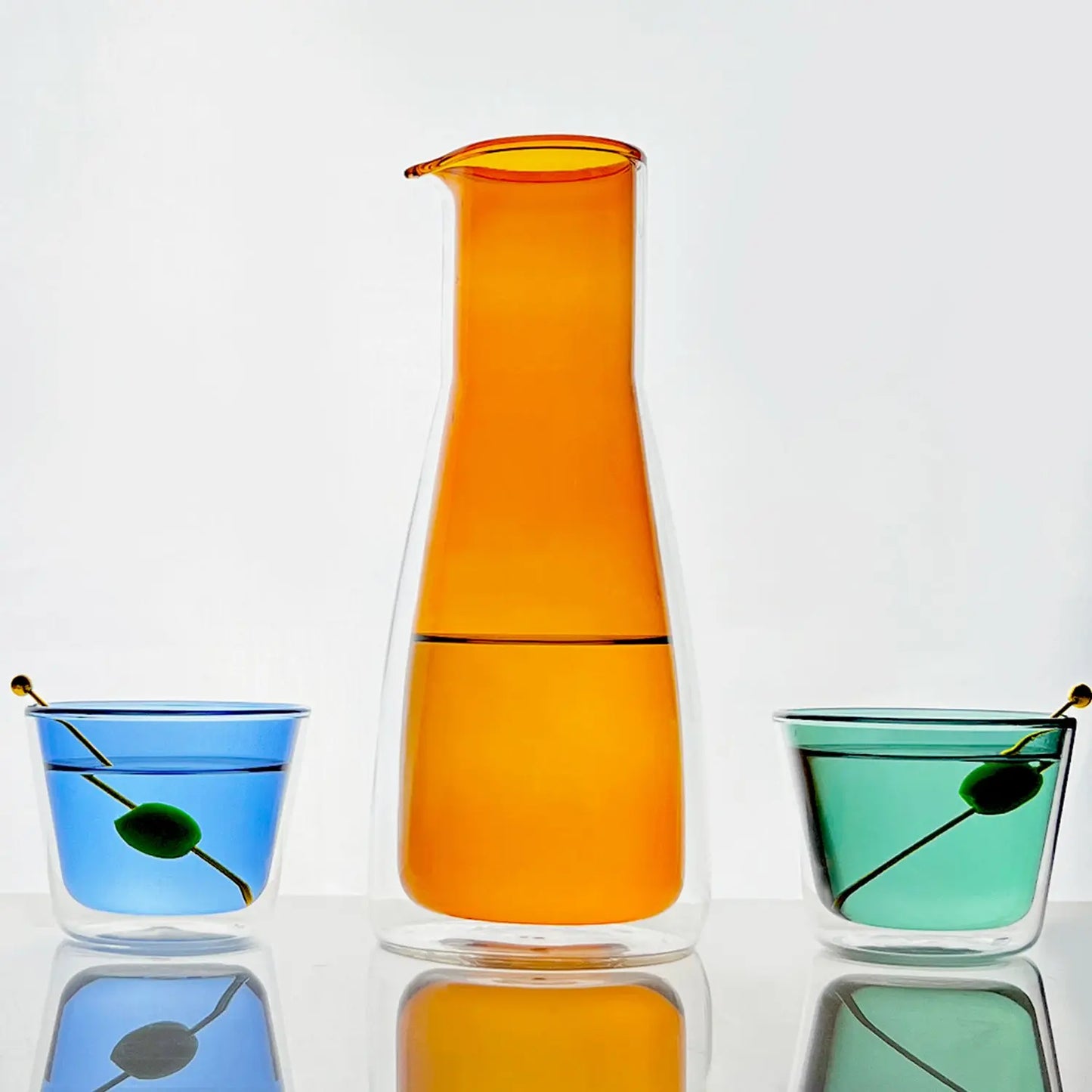 Rocks Carafe Orange – Double-Wall - (1000ml) - Carafe Cloudnola