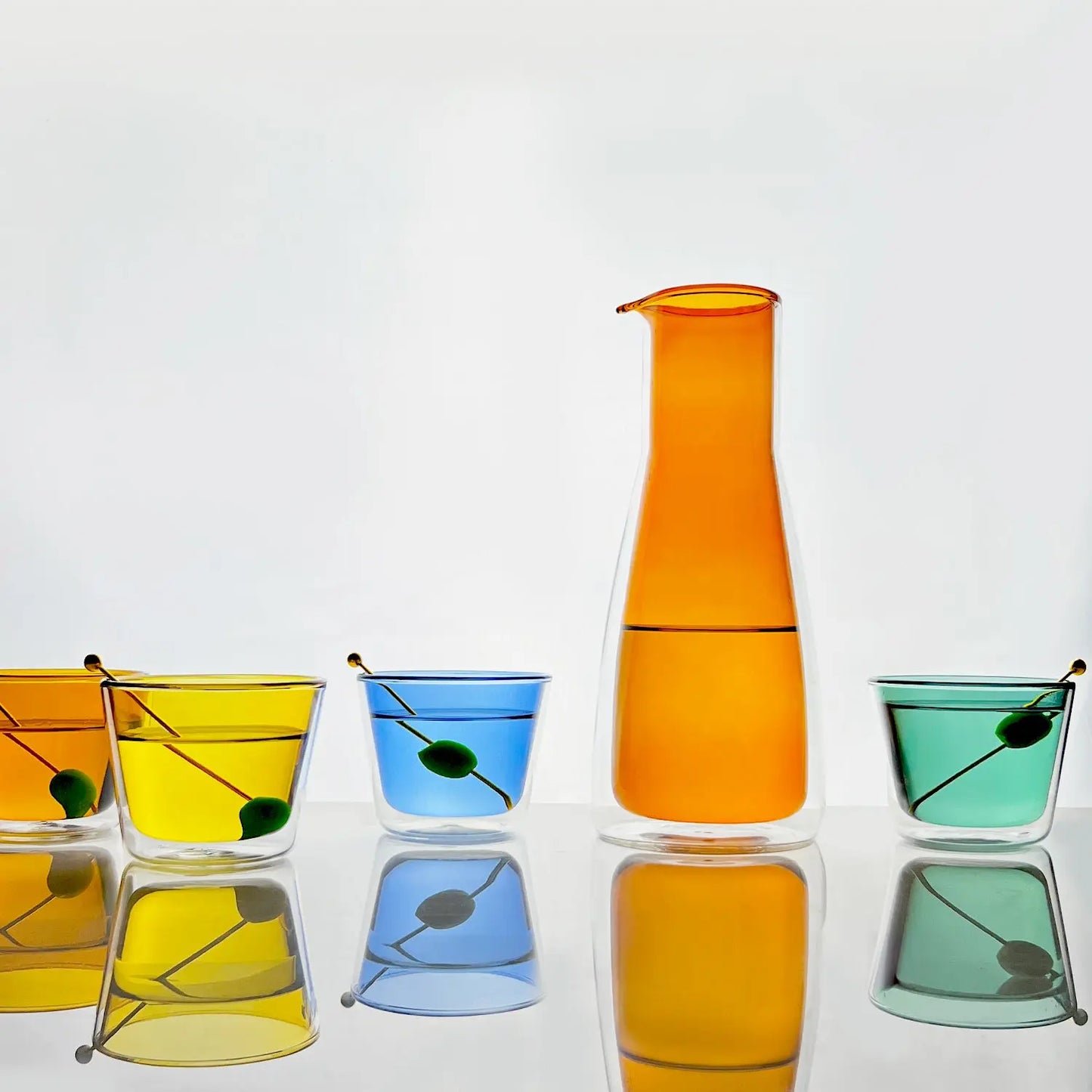 Rocks Carafe Orange – Double-Wall - (1000ml) - Carafe Cloudnola