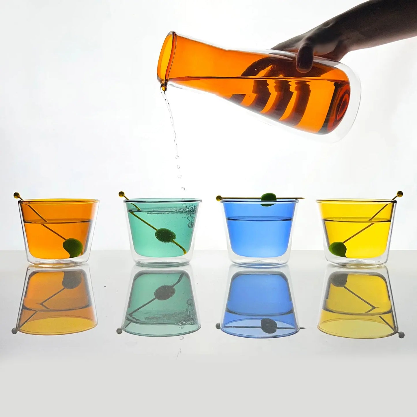 Rocks Carafe Orange – Double-Wall - (1000ml) - Carafe Cloudnola