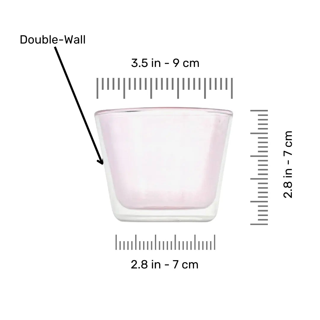 Rocks Set Pink – Double-Wall - Set Carafe & 2 Glasses Cloudnola