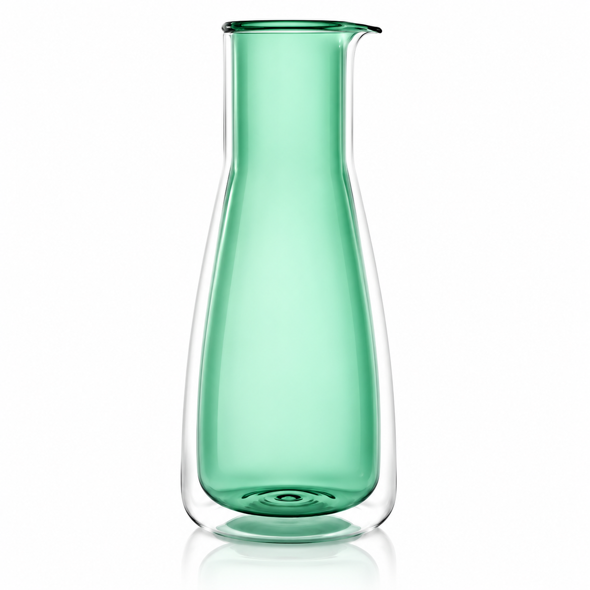 Rocks Double-Wall Glass Carafe – Green