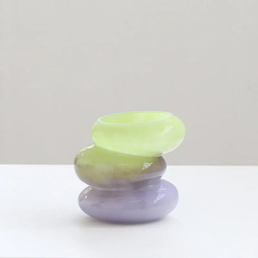 Swirl Vase Lime - Med - Vase Cloudnola