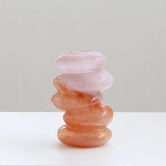 Swirl Vase Peach - Large - Vase Cloudnola