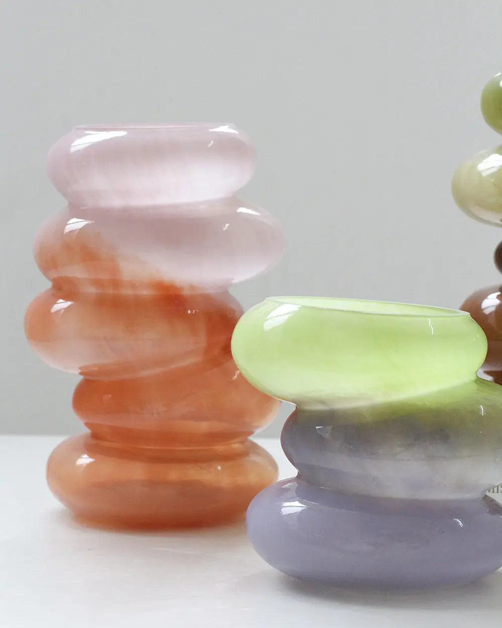 Swirl Vase Peach - Large - Vase Cloudnola