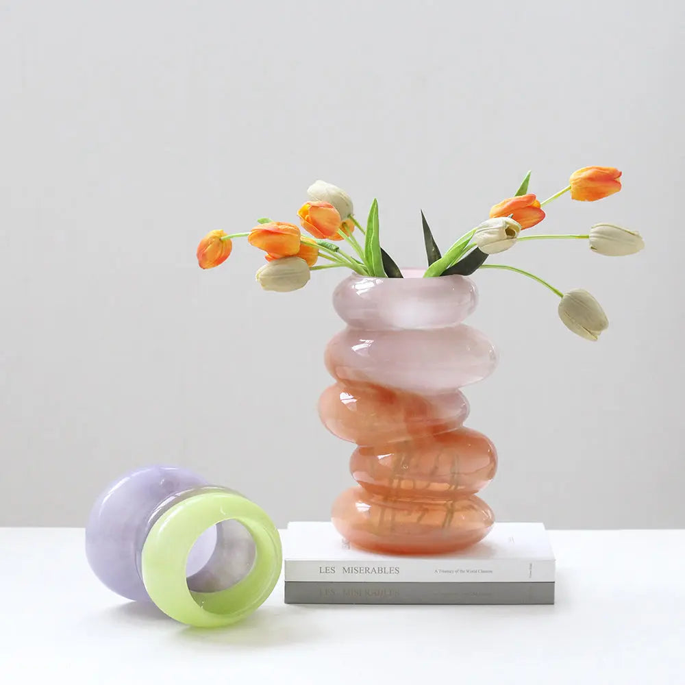 Swirl Vase Peach - Large - Vase Cloudnola