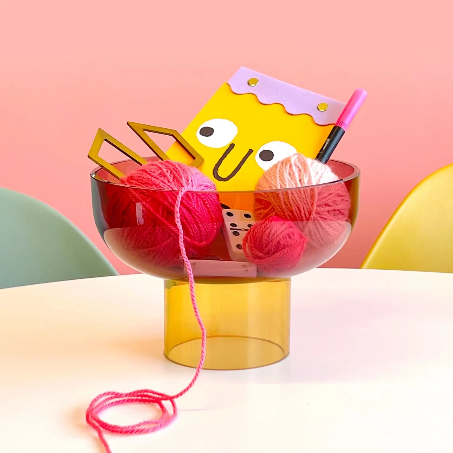 Tip Top Small Pink & Yellow - Bowl Cloudnola