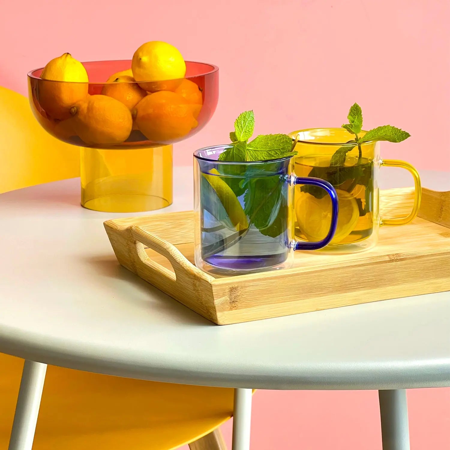 Tip Top Small Pink & Yellow - Bowl Cloudnola