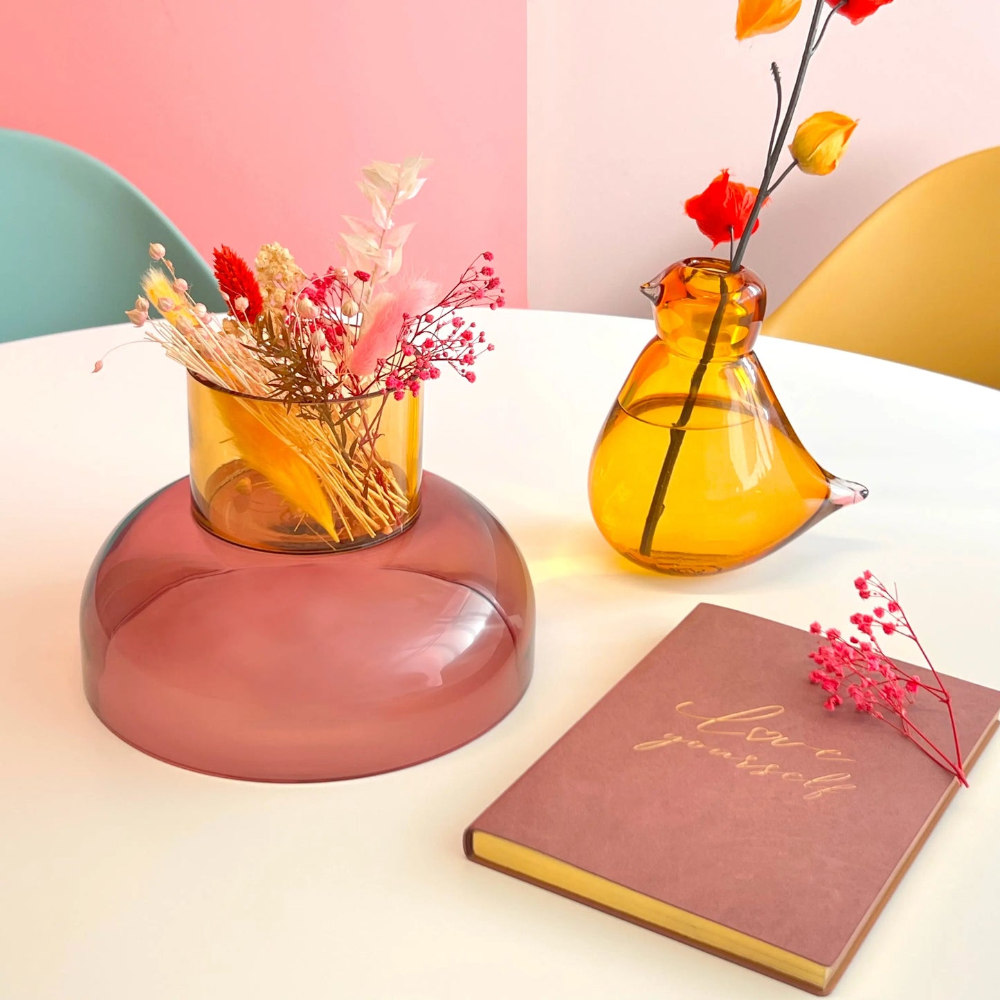 Tip Top Small Pink & Yellow - Bowl Cloudnola