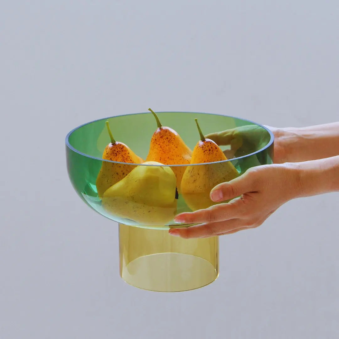Tip Top XL Green & Yellow – Large Decorative Bowls for Tables | Cloudnola Cloudnola
