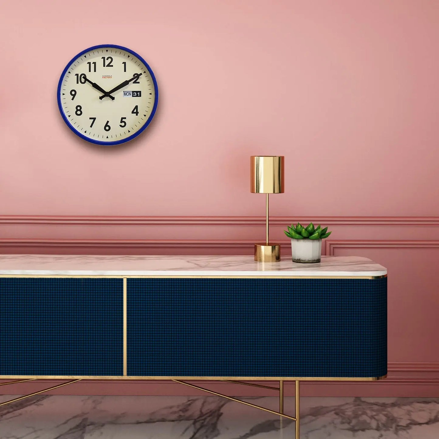 Calendar Blue - Clock Cloudnola