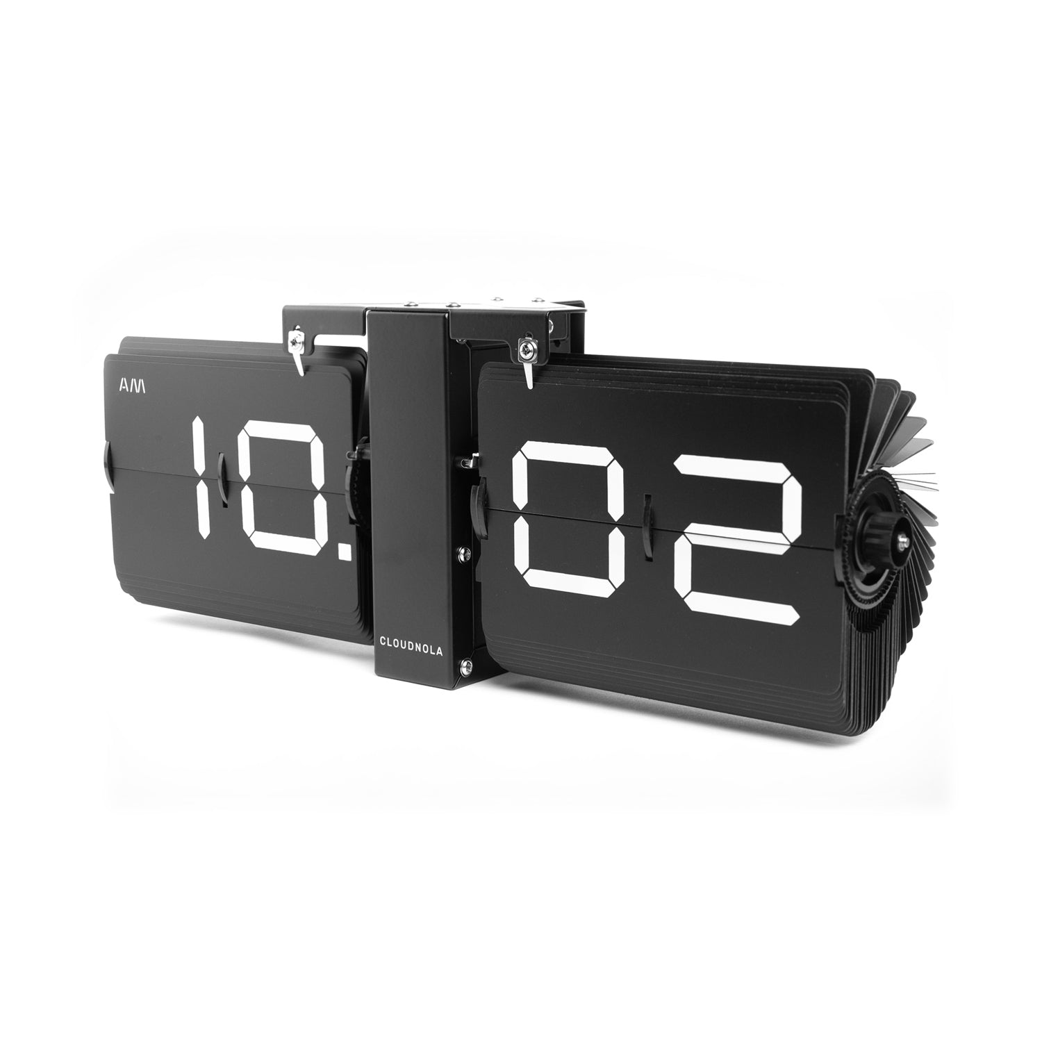 Flipping Out Black - Flip Clock - Flip Flap - Battery Operated - Table -  Wall - Text