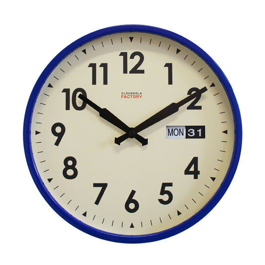 Cloudnola Factory Date Blue Clock