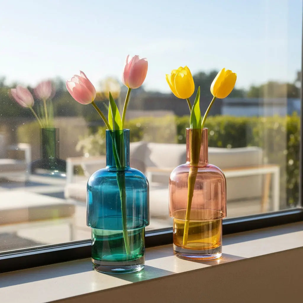 Cloudnola Reversible Glass Vase Set Featured in a 2025 Color Trend Roundup