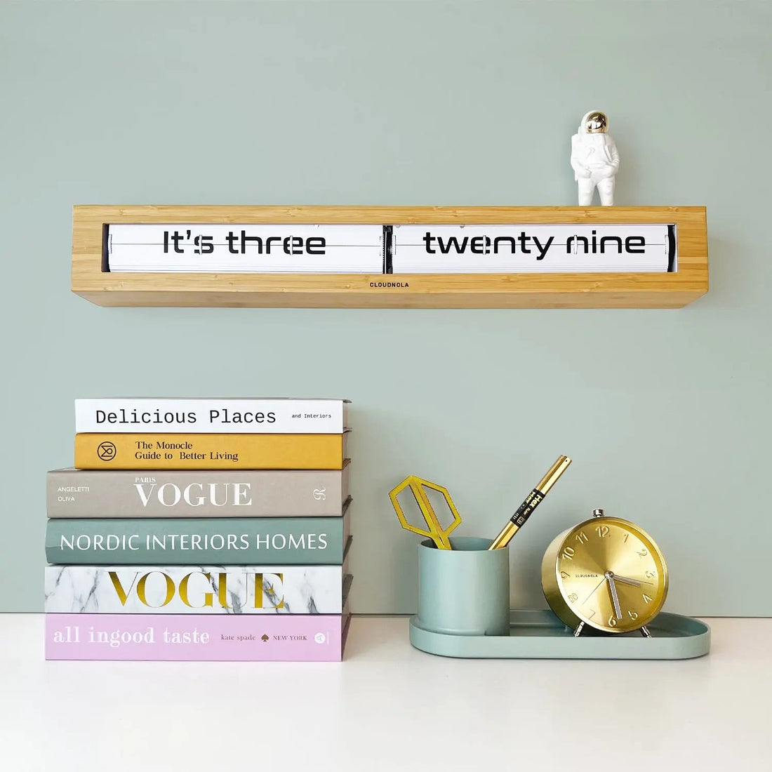 Cloudnola Textime Bamboo Wall Clock Featured by The Strategist