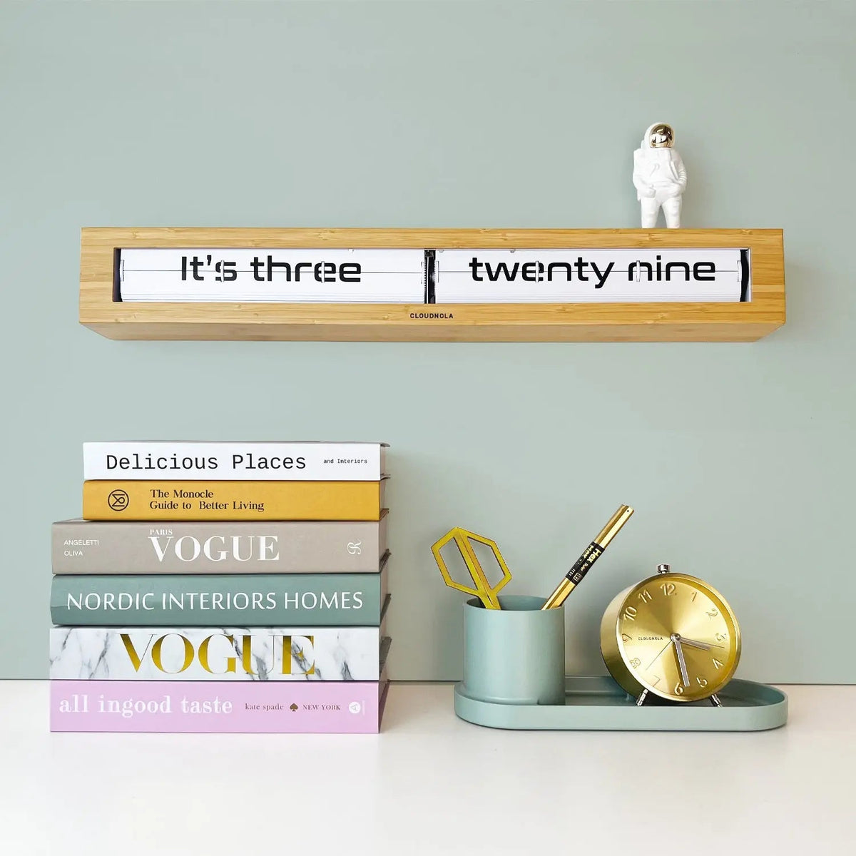 Cloudnola Textime Bamboo Wall Clock Featured by The Strategist