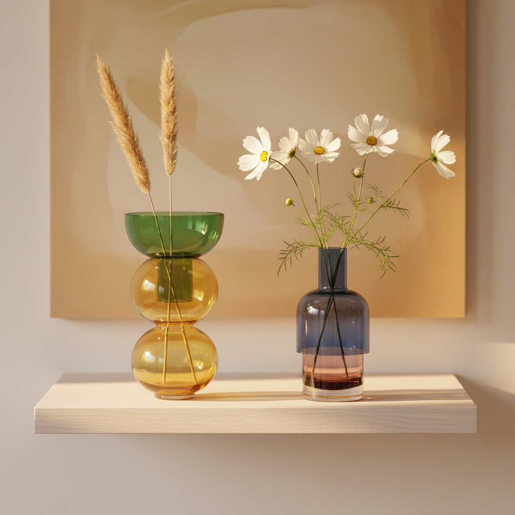 Fusion Reversible Glass Vase Set – Lemon Small